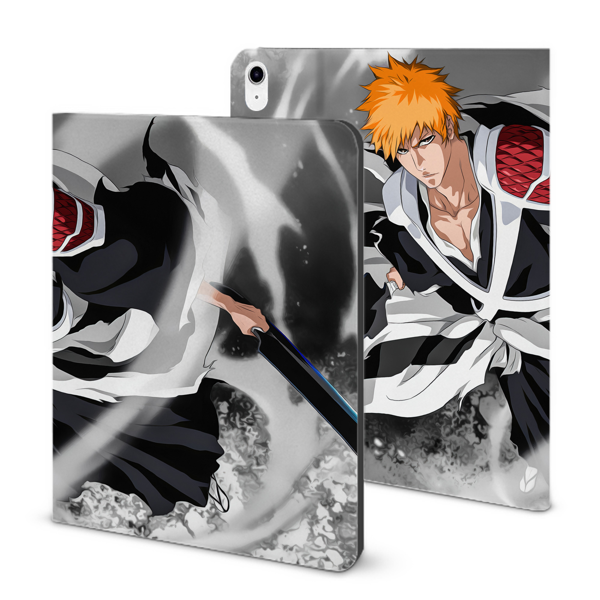 （画像用） ブリーチ BLEACH IPad ケース ブック型 PUレザー TPU 耐衝撃 軽量 薄型 ペン収納なし 全面保護 IPad 各モデル対応